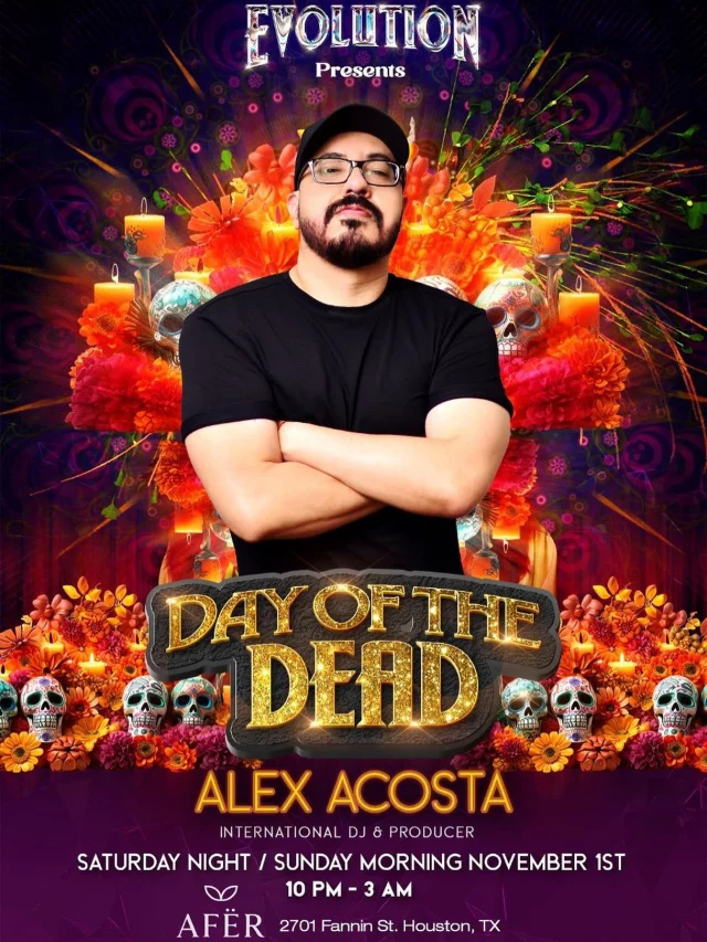 This Saturday, Houston I am back! Join us at @evolutionfiesta’s Day of the Dead @ AFER!

#djalexacosta #evolutionhouston #aaontour