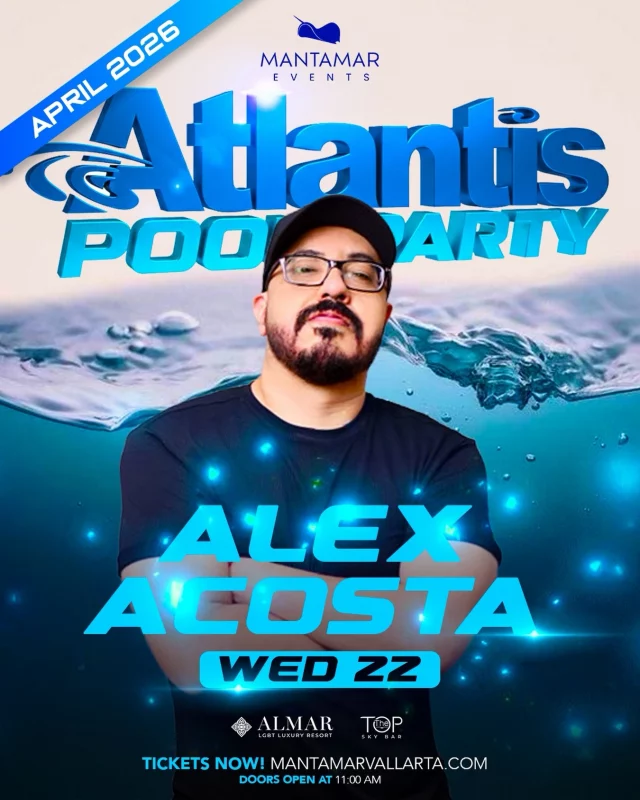 Alguna vez te has preguntado cómo son las fiestas del crucero gay más famoso del mundo? Este miércoles viviremos la experiencia en el mejor club de playa Mantamar Beach Club Puerto Vallarta, bajaremos todos los chicos del crucero y tendremos una gran fiesta, mi set comienza 3 pm allá nos vemos!!

#djalexacosta #mantamarbeachclub #puertovallarta #almarresort #atlantiscruise