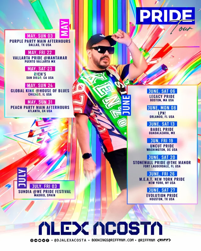 It’s giving… Pride szn 🌈😏
Not me and the whole community pulling up like we own the place, Because… we do 💅😂

Dates are OUT — come find me, I don’t bite… much 👀
Drop your city & tag someone who needs a night out with the family 👇🏽

See you on the dance floor, fam 🎧🌈

#PrideSeason #Pride2026 #DJAlexAcosta #PrideTour #GayNightlife