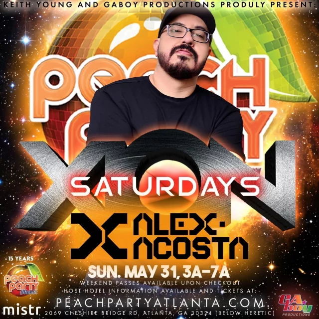 ATLANTA 🍑 8 months away has been way too long! We are back with everything this weekend to celebrate the 15th anniversary of Peach Party Festival. 🪭💃🏻See you this Sunday, May 31st from 3:00 AM to 7:00 AM at XION to blow the dancefloor away with an extended set of pure fire. 💣🚀 Who’s staying until sunrise? ☀️😎

#djalexacosta #aaontour #xionafterhours #peachpartyatlanta #gaboysatlanta