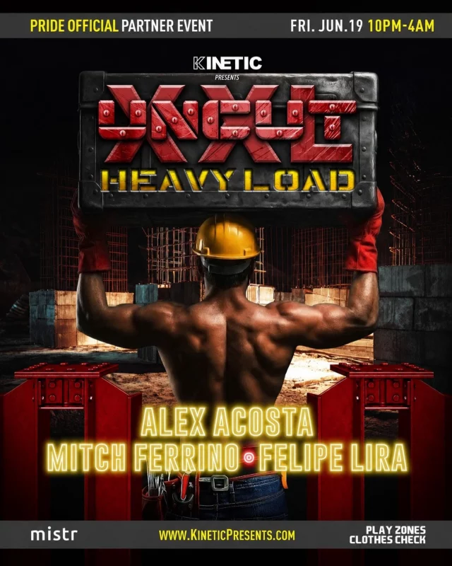 🔥DC: GET READY FOR THE ULTIMATE EXPERIENCE!🔥
This Friday, June 19th, we take over the official Pride weekend with UNCUT XXL: Heavy Load. ⚙️⛓️
I’m spinning alongside @Mitch Ferrino and @djfelipelira to deliver a musical journey designed to unlock your body’s rhythm and bring out your hottest side.
No dress codes. Bring out the leather, the harnesses, the gear, or just drop everything at the clothes check.
👇 Who is coming to play with me? 🖤😈
🎟️ Tickets: www.KineticPresents.com
Get your tickets now! We are almost sold out and there will be NO guest list) ⚠️

#djalexacosta #aaontour #UncutXXL #KineticPresents #DCPride